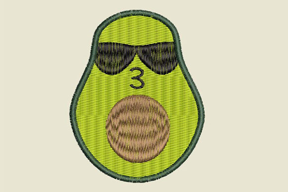 Avocado Kiss: A Charming Addition for Holiday Embroidery