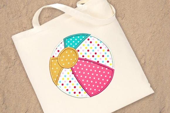 Beach Ball Applique: A Summery Embroidery Delight