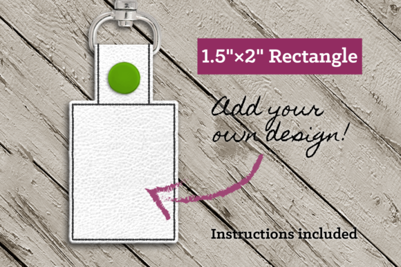 Blank Rectangle ITH Key Fob: A Versatile Embroidery Design