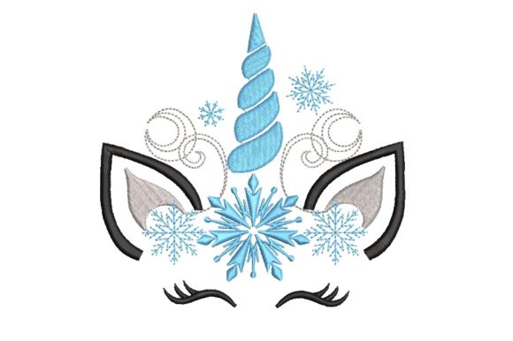 Christmas Winter Unicorn: A Magical Embroidery Design