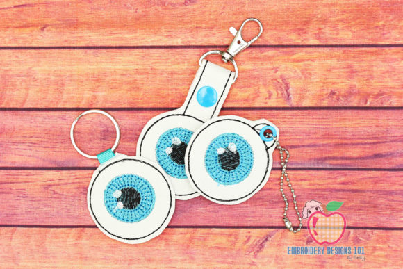 Eye Shape ITH Key Fob Pattern: A Charming Embroidery Design