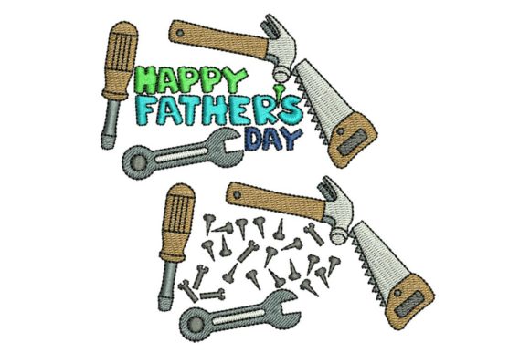Father's Day Tools: A Versatile Embroidery Design