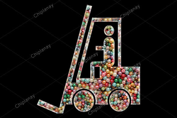 Forklift Beads Colorful Embroidery: A Festive Touch