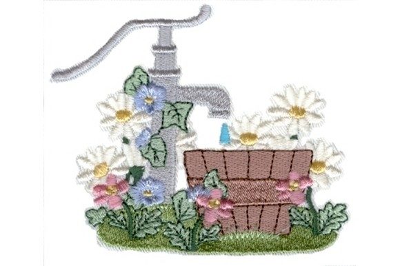 Garden Spigot: A Delicate Floral Vignette