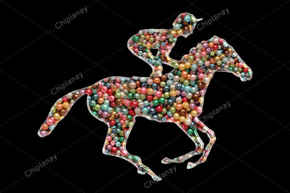 Horse Rider Beads: A Charming Embroidery Design