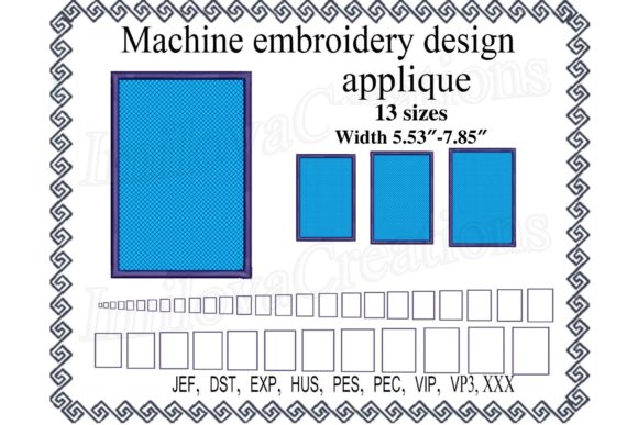 Rectangle Applique: A Versatile Embroidery Design