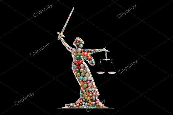 Review: Law Justice Scale Icon Beads Embroidery