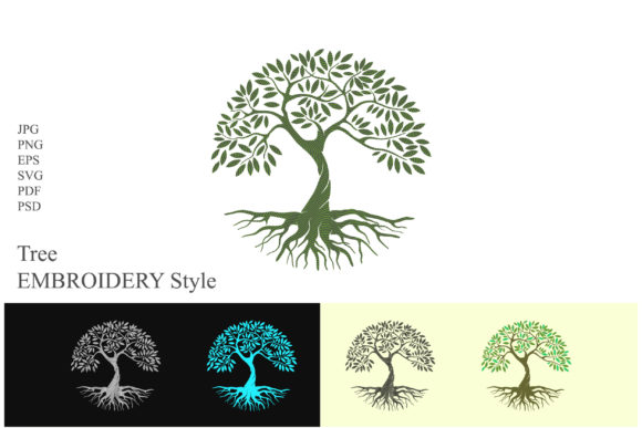 Reviewing Tree Embroidery Style Logo for Holidays