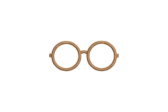 Round Glasses Satin Stitch: A Versatile Design
