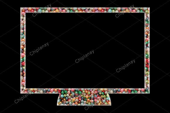 TV Screen Beads: A Vibrant Embroidery Design